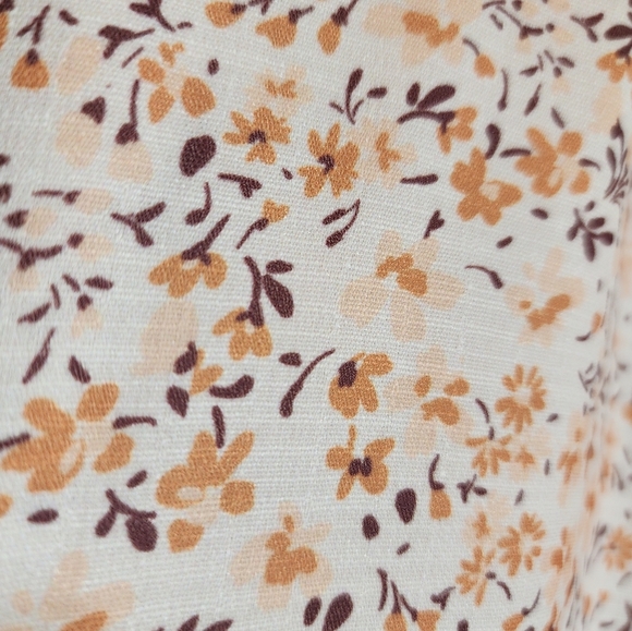 La La Land Creative Floral Midi Maxi Skirt Beige Golden Brown purple Floral XS/S - Picture 10 of 12